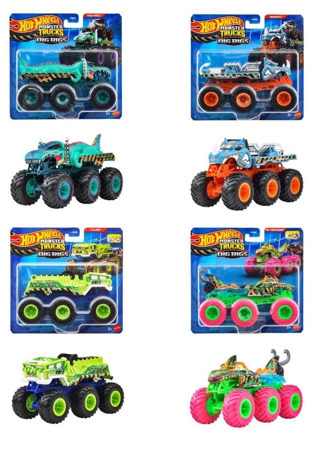 [予約]Hot Wheels 1/64 (ダイキャスト製) モンスタートラック トランスポーター アソート