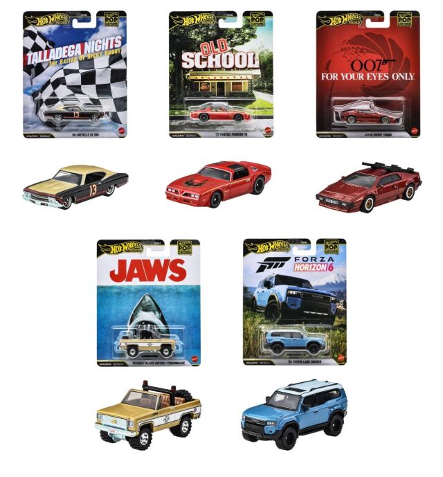 [予約]Hot Wheels 1/64 (ダイキャスト製) ポップカルチャー アソート