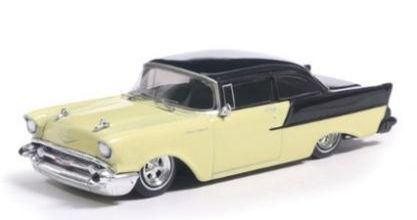 [予約]ixo(イクソ) 1/64 (ダイキャスト製) シボレー ワンフィフティ ローダウン 1957 コロニアルクリーム/オニキスブラック