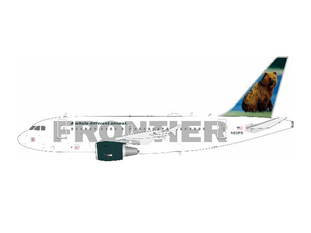 [予約]InFlight Model 1/200 (ダイキャスト製) A318-100 Frontier Airlines N801FR 