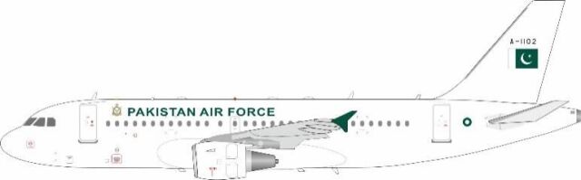 [予約]InFlight Model 1/200 (ダイキャスト製)A319-100 Pakistan Air Force A-1102