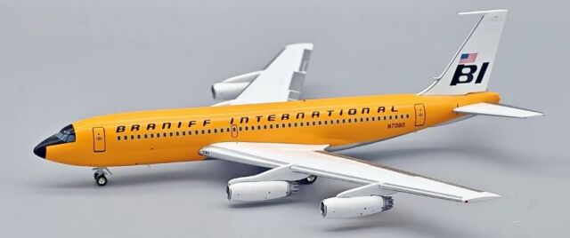 [予約]InFlight Model 1/200 (ダイキャスト製) 720-027 Super Jet Braniff 720 N7080 Orange