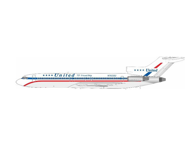 [予約]InFlight Model 1/200 (ダイキャスト製) 727-200 United Airlines N7630U