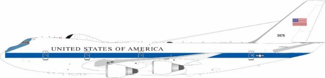 [予約]InFlight Model 1/200 (ダイキャスト製)E-4B (747-200B) US Air Force 73-1676