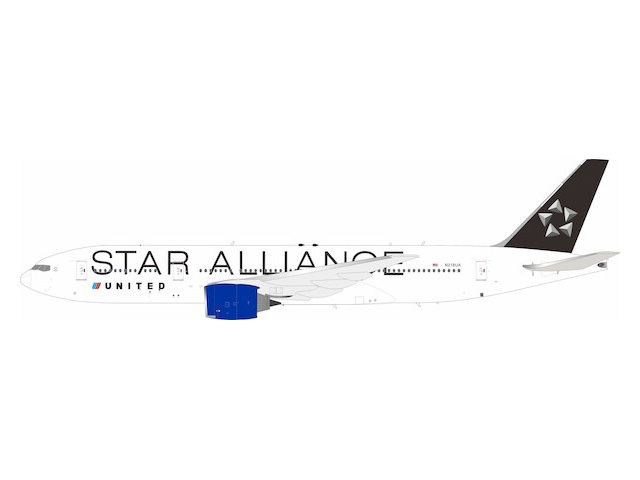 [予約]InFlight Model 1/200 (ダイキャスト製) 777-200ER United Airlines "Star Alliance" N218UA