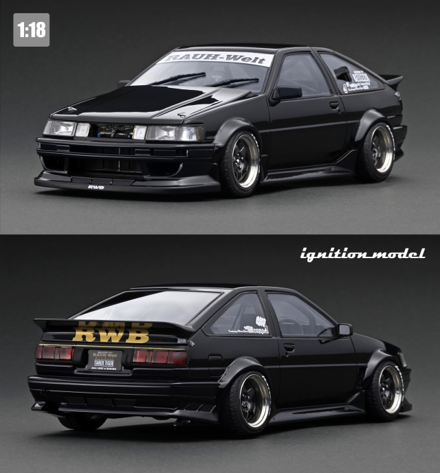 ignition model（イグニッションモデル） 1/18 RWB AE86 Black