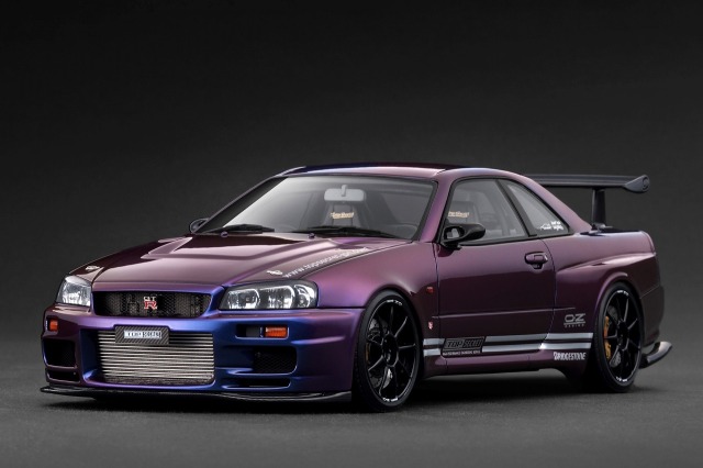 ignition model(イグニッションモデル) 1/18 (レジン製) TOP SECRET 34GT-R (BNR34) パープルメタリック