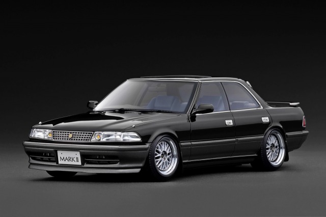 ignition model(イグニッションモデル) 1/18 (レジン製) TOYOTA MARKII2.5 GT TWIN turbo (GX81) Black / Gun Metallic