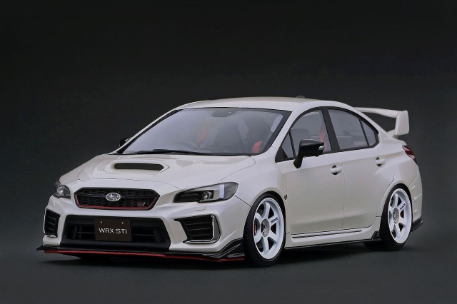 [予約]ignition model(イグニッションモデル) 1/18 (レジン製) SUBARU WRX  STI  (CBA-VAB) Pearl White