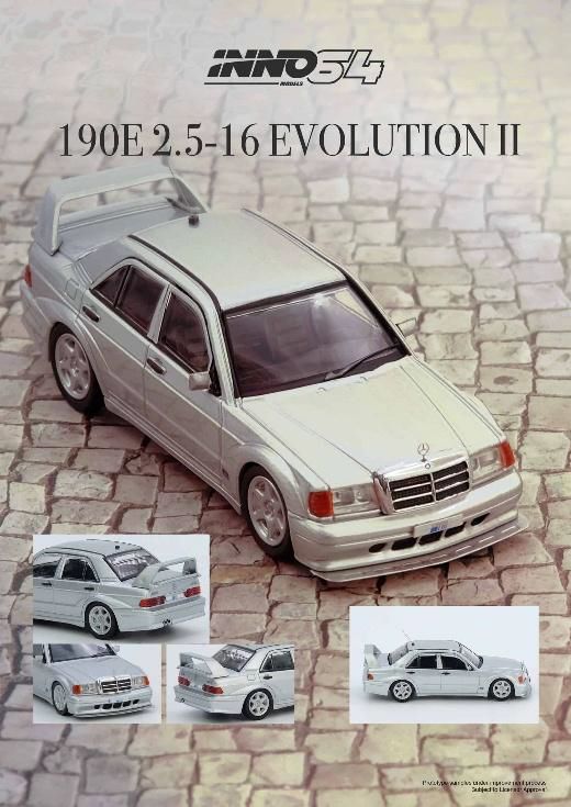 INNO Models(イノモデル) 1/64 (ダイキャスト製) Mercedes 190E シルバー