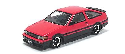 INNO Models(イノモデル) 1/64 トヨタ カローラ レビン AE86 レッド/ブラック 交換用ホイールセット、デカール付