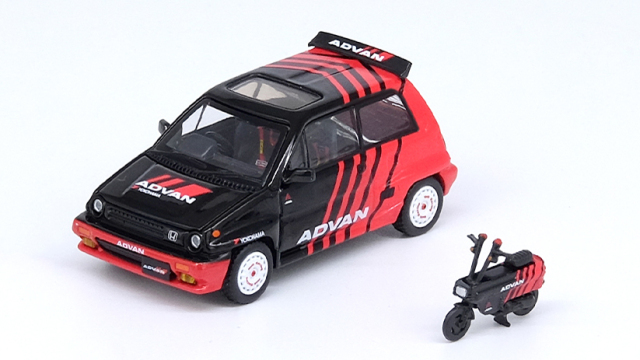 INNO Models(イノモデル) 1/64 Honda シティ ターボII "ADVAN" MOTOCOMPO "ADVAN" 付属