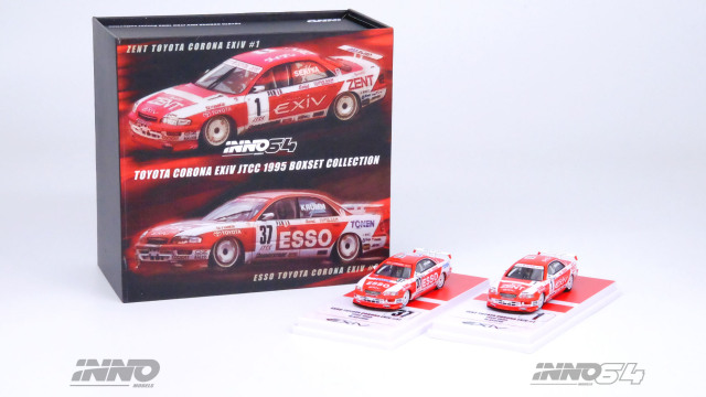 INNO Models(イノモデル) 1/64 Toyota コロナ EXiV #1 "ZENT" JTCC 1995 M. SEKIYA, #37 "ESSO" JTCC 1995 M. KRUMM Box Set