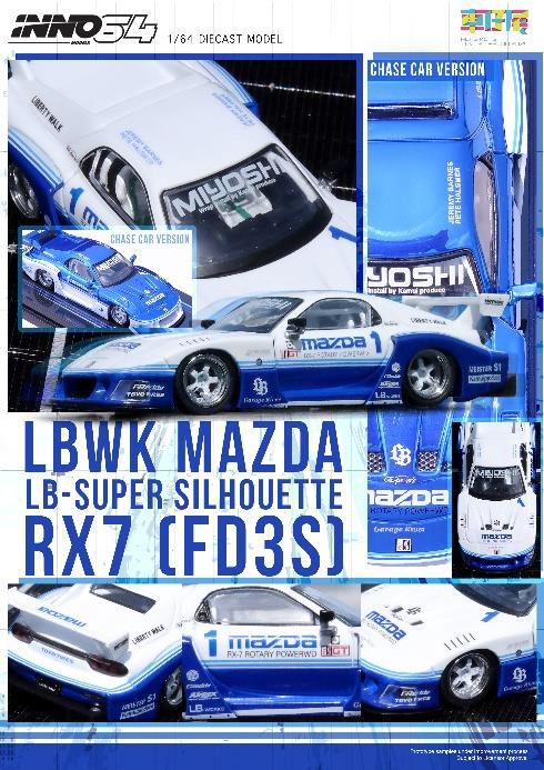 INNO Models(イノモデル) 1/64 Mazda RX7 (FD3S) LB-WORKS スーパー 