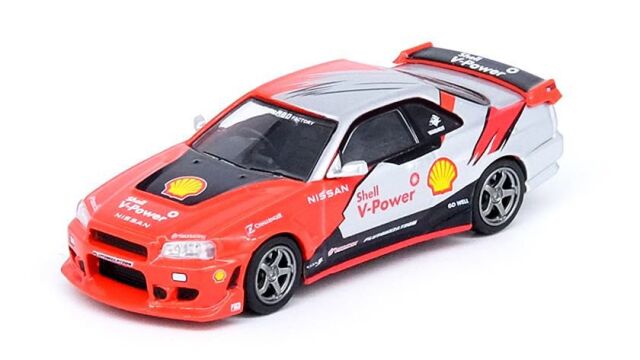 INNO Models(イノモデル) 1/64 Nissan スカイライン R34 GTT Drift Car "SHELL" Jason Mok／Pluto Mok Hong Kong ToyCar Salon 2022 イベント限定