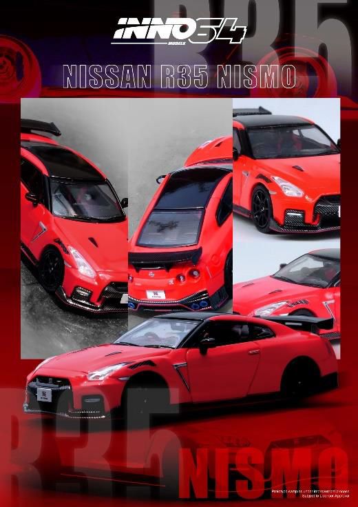[予約]INNO Models(イノモデル) 1/64 NISSAN GT-R (R35) NISMO レッド