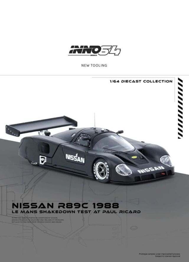 [予約]INNO Models(イノモデル) 1/64 NISSAN R89C LE MANS SHAKEDOWN TEST AT PAUL RICARD 1988