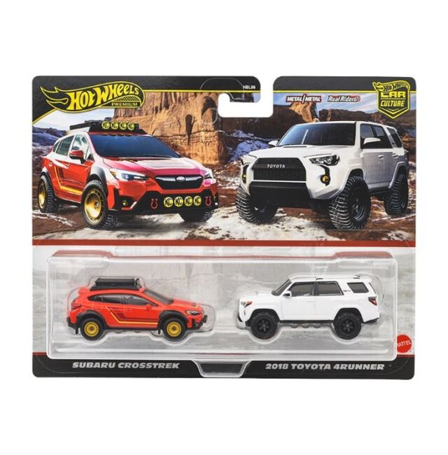 [予約]Hot Wheels プレミアム 2パック スバル クロストレック / 2018 トヨタ 4ランナー