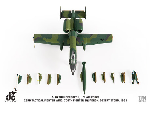 JCW 1/144 (ダイキャスト製) A-10 アメリカ空軍 23TFW 706SQ