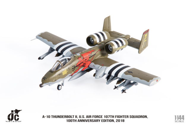 JCW 1/144 (ダイキャスト製) A-10 アメリカ空軍 第107戦闘飛行隊 100周年記念塗装 2018