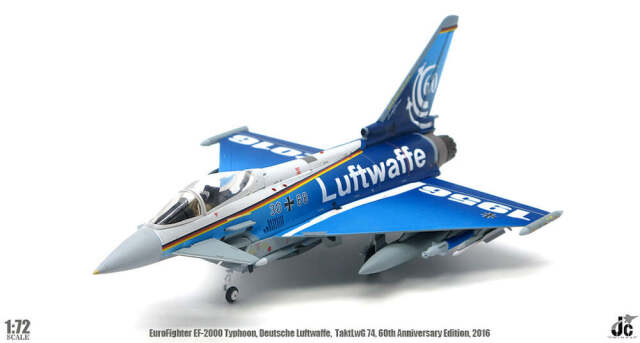 JCW 1/72 (ダイキャスト製) ユーロファイター ドイツ空軍 第74戦闘航空団 ドイツ連邦軍設立60周年記念塗装 30+68
