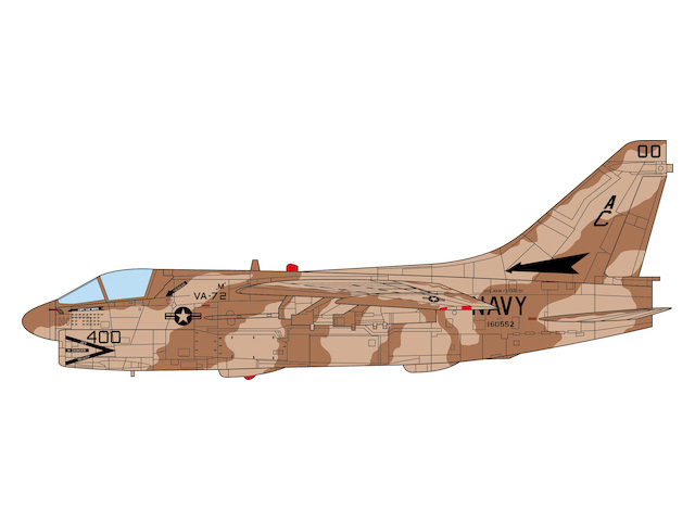 JCW 1/72 (ダイキャスト製) A-7E VA-72 Blue Hawks USS John F. Kennedy 砂漠の嵐作戦 1991年