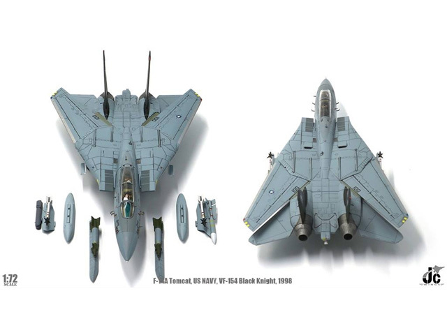 JCW 1/72 (ダイキャスト製) F-14A アメリカ海軍 VF-154 ブラック