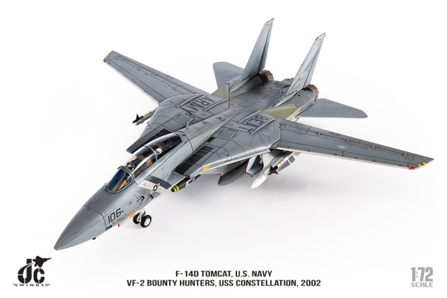 JCW 1/72 (ダイキャスト製) F-14D アメリカ海軍 第2戦闘飛行隊 バウンティハンターズ 2002 #106