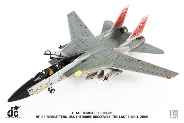 JCW 1/72 (ダイキャスト製) F-14D アメリカ海軍 VF-31 トムキャッターズ The Last Flight 2006 #101
