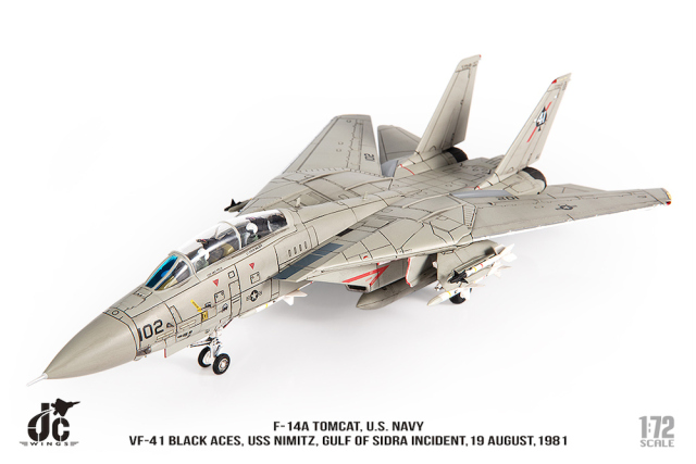 JCW 1/72 (ダイキャスト製) F-14A VF-41 Black Aces USS Nimitz シドラ湾事件 1981年