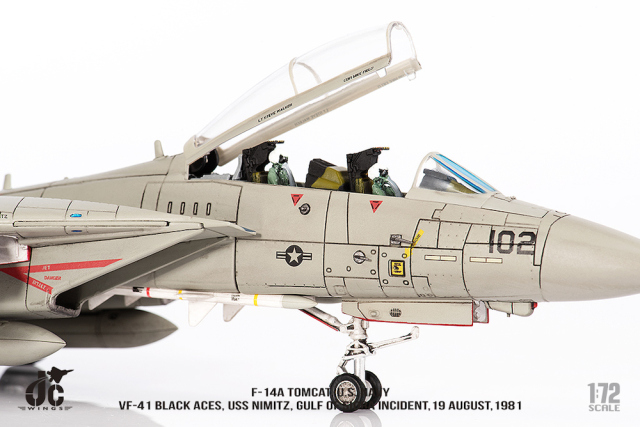 JCW 1/72 (ダイキャスト製) F-14A VF-41 Black Aces USS Nimitz シドラ