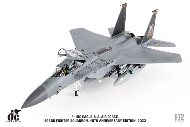 JCW 1/72 (ダイキャスト製) F-15C アメリカ空軍 第493戦闘飛行隊 45周年記念塗装 2022