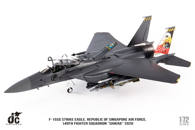 JCW 1/72 (ダイキャスト製) F-15SG シンガポール空軍 149th FS "Shikra" 2020