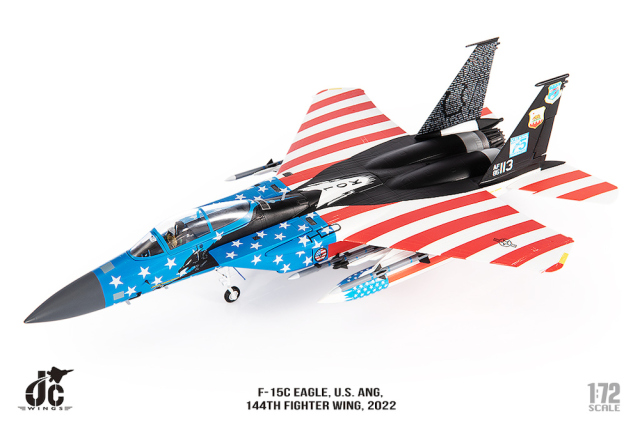 JCW 1/72 (ダイキャスト製) F-15C カリフォルニア空軍州兵 144th FW 2022