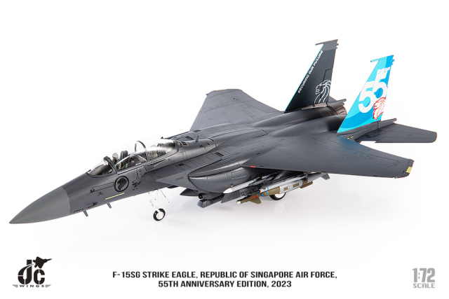 JCW 1/72 (ダイキャスト製) F-15SG シンガポール空軍 55周年記念塗装 2023