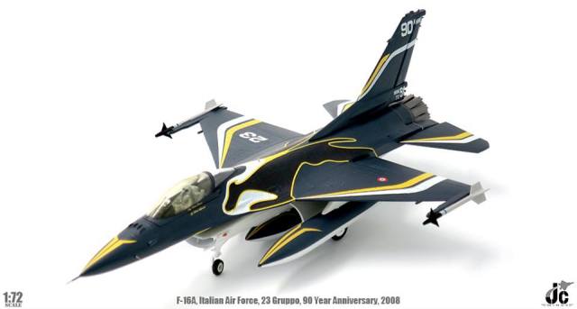JCW 1/72 (ダイキャスト製) F-16A イタリア空軍 23 Gruppo 90周年記念塗装 2008