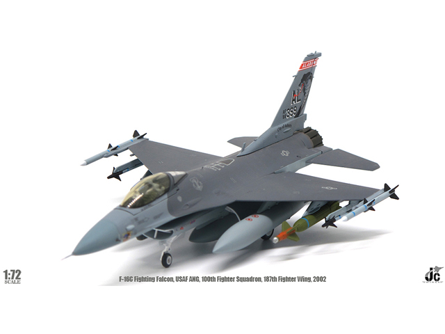 JCW 1/72 (ダイキャスト製) F-16C アメリカ 空軍州兵 160th FS 187th FW 2002