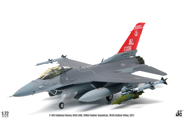 JCW 1/72 (ダイキャスト製) F-16C アメリカ 空軍州兵 160th FS 187th FW 2017