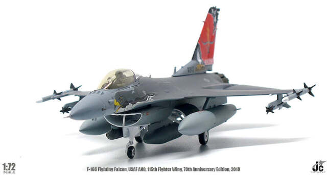 JCW 1/72 (ダイキャスト製) F-16C ウィスコンシン空軍州兵 第115戦闘航空団 70周年記念塗装 2018