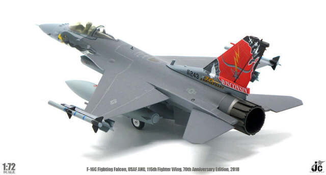 JCW 1/72 (ダイキャスト製) F-16C ウィスコンシン空軍州兵 第115戦闘