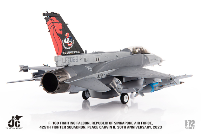 JCW 1/72 (ダイキャスト製) F-16D シンガポール空軍 425th FS Peace