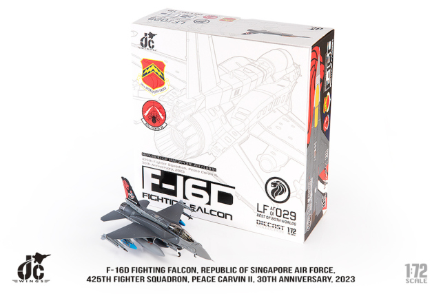 JCW 1/72 (ダイキャスト製) F-16D シンガポール空軍 425th FS