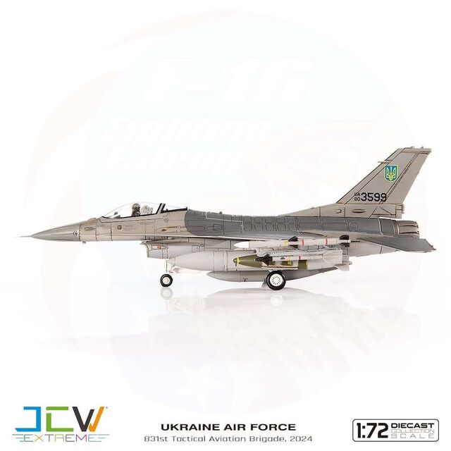 JCW 1/72 (ダイキャスト製) F-16AM ウクライナ空軍 831戦術航空旅団