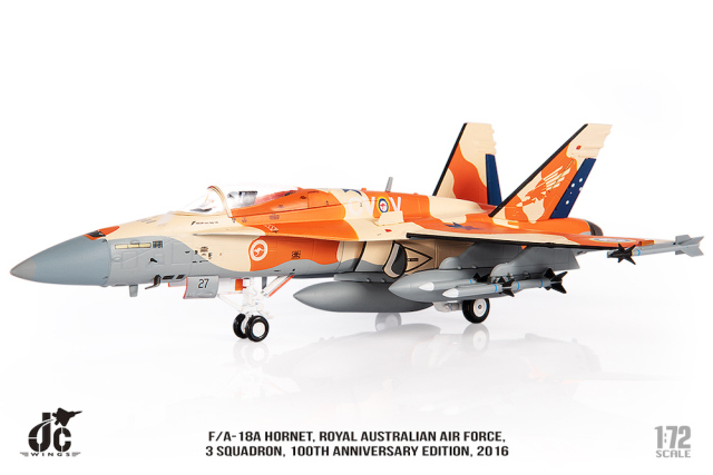JCW 1/72 (ダイキャスト製) F/A-18A オーストラリア空軍 第3飛行隊 100周年記念塗装 2016