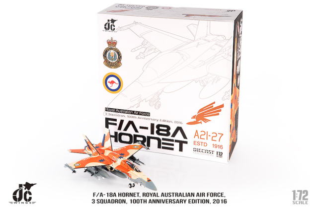 オーストラリア　兵隊人形 JCW 1/72 (ダイキャスト製) F/A-18A オーストラリア空軍 第3飛行