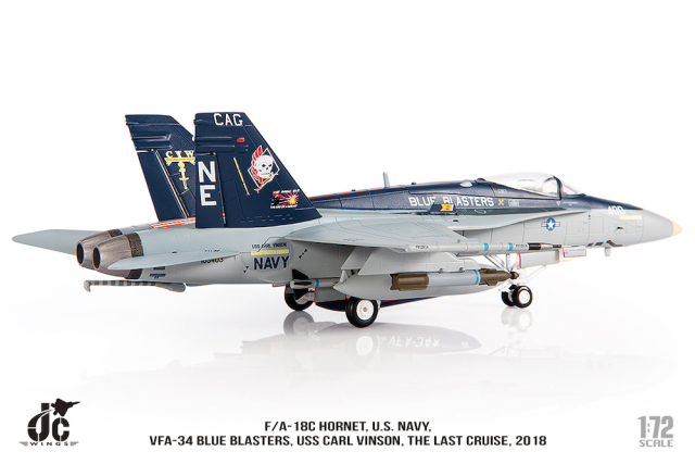 JCW 1/72 (ダイキャスト製) F/A-18C アメリカ海軍 VFA-34 ブルー