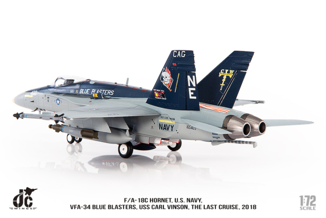 JCW 1/72 (ダイキャスト製) F/A-18C アメリカ海軍 VFA-34 ブルー