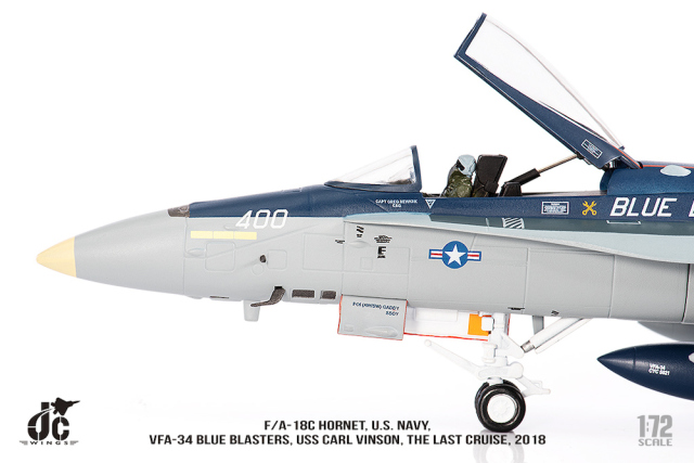 JCW 1/72 (ダイキャスト製) F/A-18C アメリカ海軍 VFA-34 ブルー