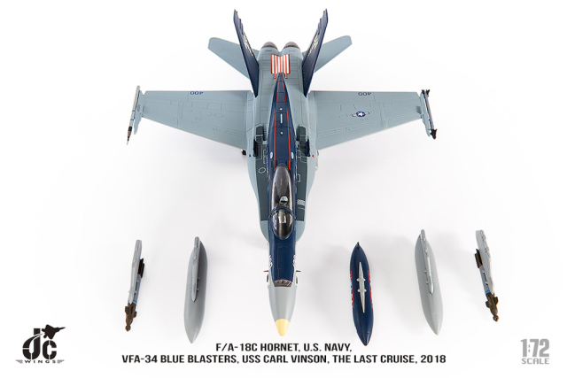 JCW 1/72 (ダイキャスト製) F/A-18C アメリカ海軍 VFA-34 ブルー