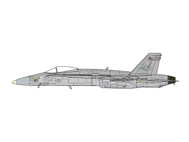 [予約]JCW 1/72 (ダイキャスト製) F/A-18C アメリカ海軍 VFA-81 サンライナーズ 砂漠の嵐作戦 1991年